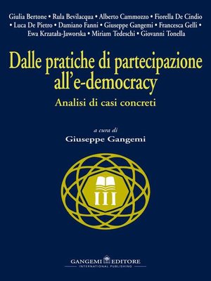 cover image of Dalle pratiche di partecipazione all'e-democracy